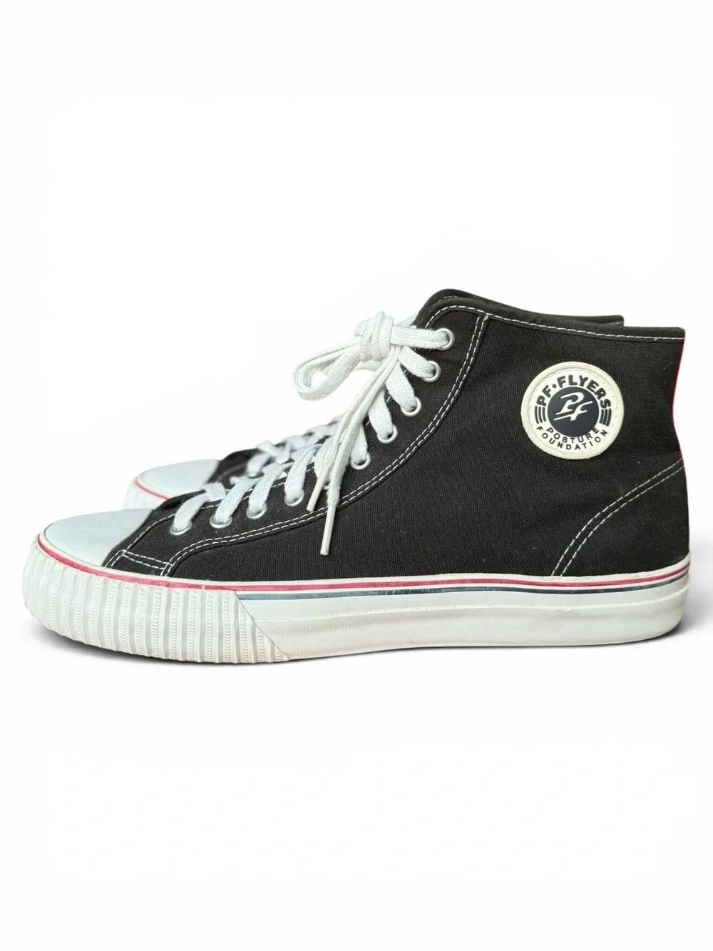 PF Flyers Foundation High Top Canvas Sneakers Black Men’s US 12.5